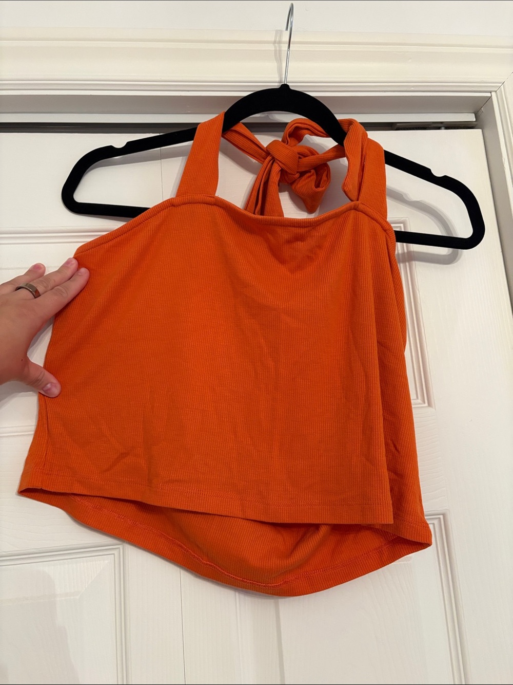 Cider Orange Halter Tie-Back Camisole